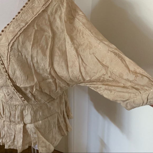 Free People Dolman Sleeve beaded oversized Top - Picture 6 of 12